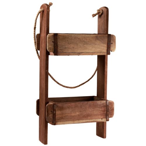 Macetero de madera con forma de ladrillo, caja de madera, cesta colgante H60cm