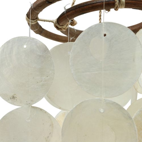 Artículo Carillón de viento Capiz decoración colgante conchas discos de nácar 95cm