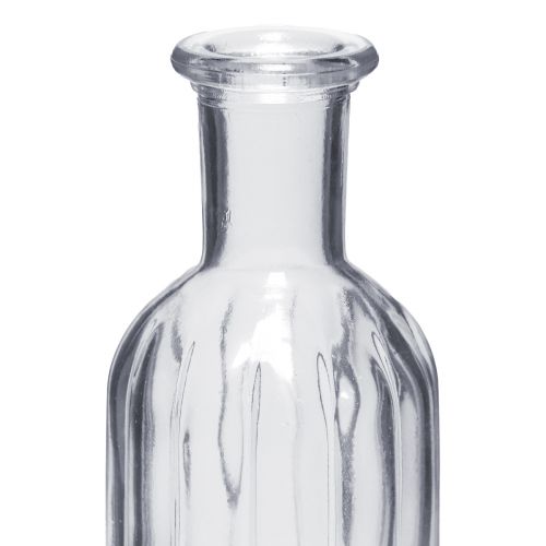 Floristik24 Jarrón botella jarrón de vidrio jarrón alto transparente Ø7,5cm H19,5cm