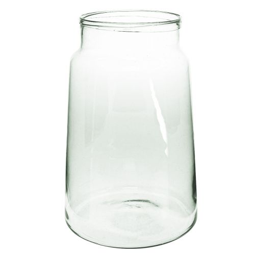 Jarrón alto de cristal florero decoración de cristal grande H37cm Ø23cm