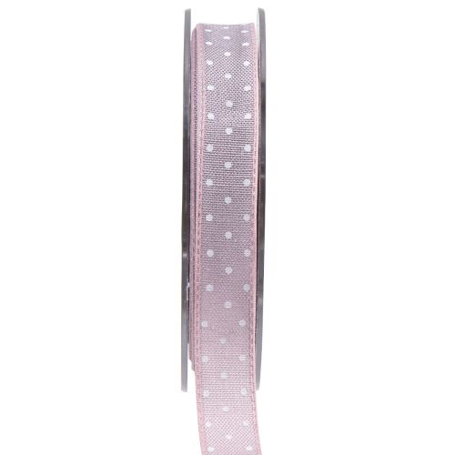 Cinta de regalo cinta decorativa rosa con lunares 15mm 20m