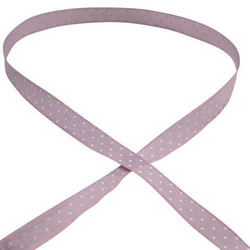 Artículo Cinta de regalo cinta decorativa rosa con lunares 15mm 20m