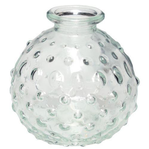 Floristik24 Jarrón de cristal pequeño, jarrón de bolas, transparente Ø8,5cm H8cm