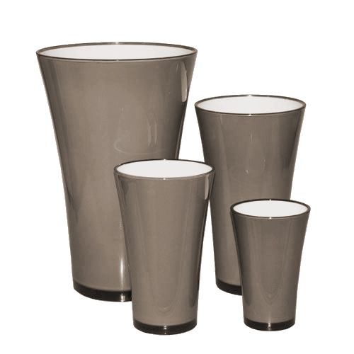 Jarrón "Fizzy" gris platino Ø13,5cm a aprox. Ø28,5cm 1 ud