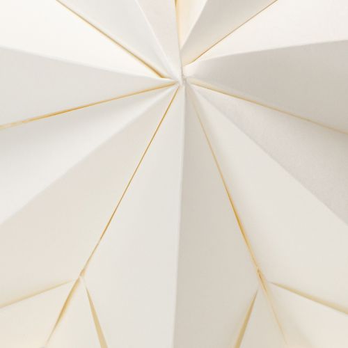 Artículo Estrella de papel, color blanco crema, estrella colgante grande, 60 cm