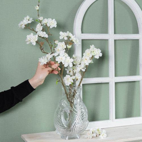 Artículo Jarrón de cristal con forma de pez decorativo para un diseño armonioso de la estancia, 24,5 cm