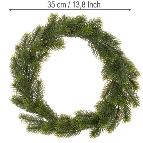 Corona artificial de abeto verde para decoración de puertas, 35 cm. | Floristik24.es
