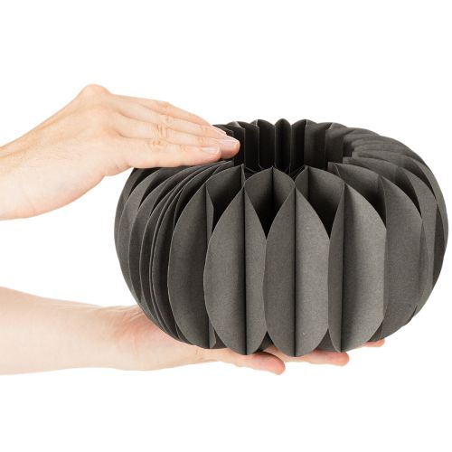Artículo Anillo decorativo de papel con forma de calabaza y diseño de panal de abeja, 24 cm, 4 unidades
