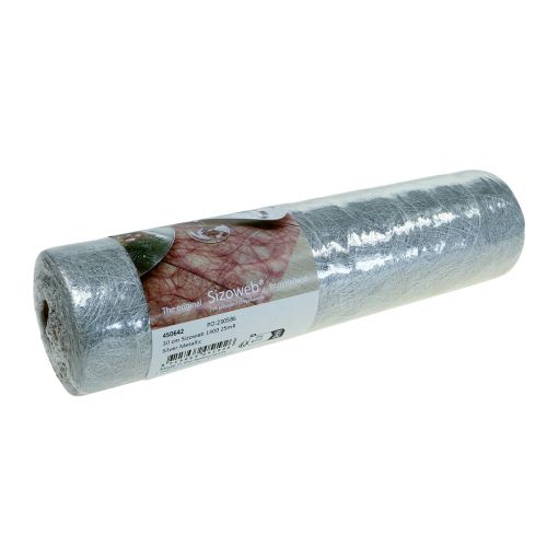 Artículo Camino de mesa Deco polar Sizoweb plateado 30cm 25m