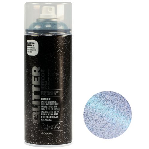 Spray Glitter Pintura Spray Efecto Montana Azul Cosmos 400ml