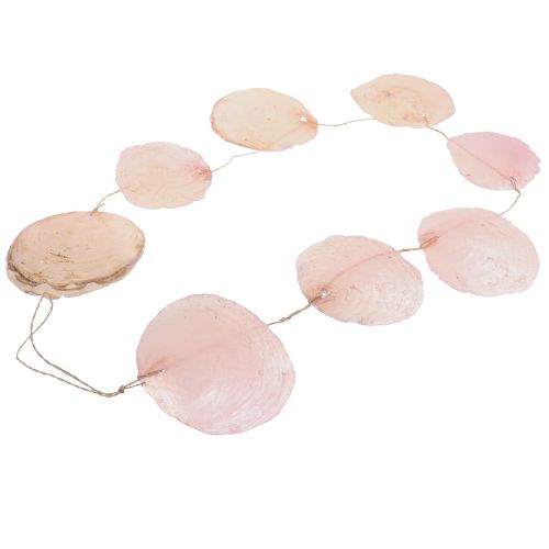 Floristik24 Guirnalda de conchas guirnalda de conchas de nácar Capiz rosa L108cm