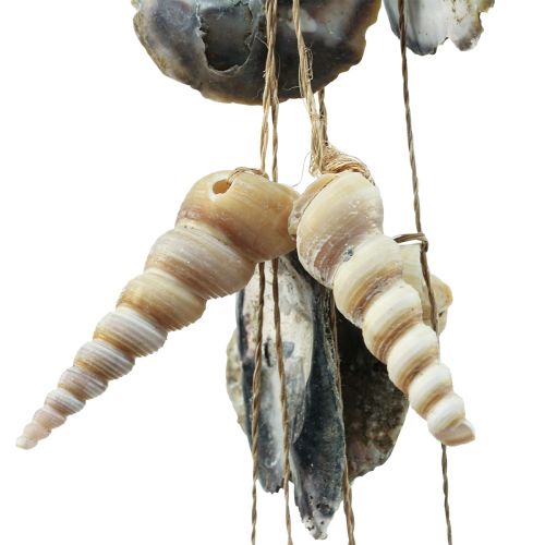 Carillón de viento marítimo decoración de conchas de caracol 58cm
