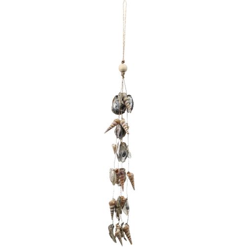 Floristik24 Carillón de viento marítimo decoración de conchas de caracol 58cm
