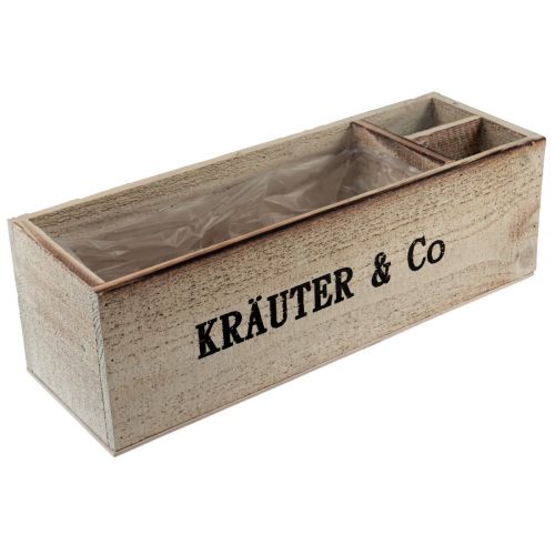 Caja de hierbas caja de hierbas de madera natural 39×13×12cm