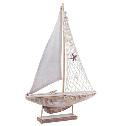 Floristik24 Decoración velero velero decoración marítima 31,5×5,5×48cm