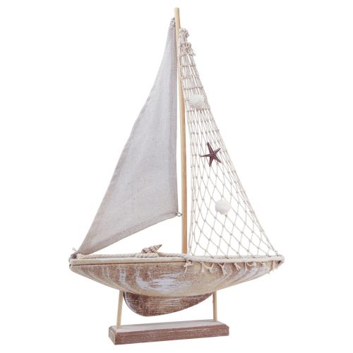 Floristik24 Decoración velero velero decoración marítima 31,5×5,5×48cm