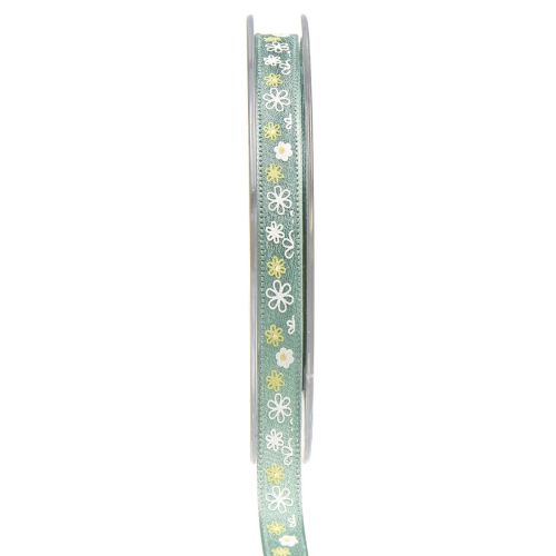 Cinta de regalo flores cinta decorativa cinta verde 10mm 15m