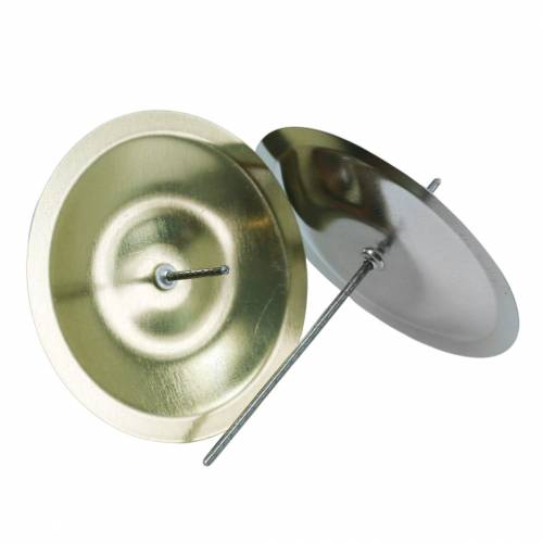 Floristik24 Portavelas con espina oro Ø5cm 36 piezas