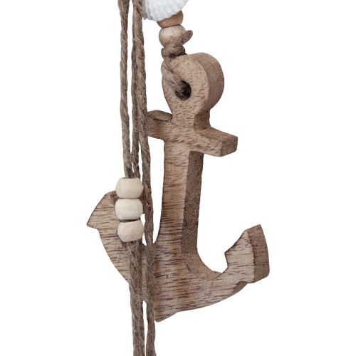 Artículo Percha decorativa madera marítima caballito de mar ancla pez 60cm
