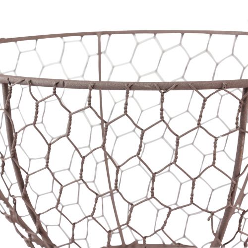 Artículo Cesta de alambre para colgar cesta colgante aspecto óxido de metal Ø21cm
