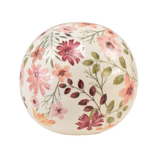 Floristik24 Bola de cerámica con anémonas gres decorativa pequeña Ø9,5cm