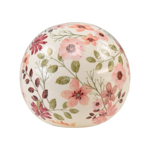 Floristik24 Bola de cerámica con anémonas gres decorativa pequeña Ø9,5cm