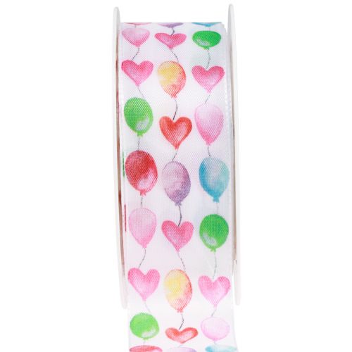 Cinta de regalo globos de colores decoración de cumpleaños 40mm 15m