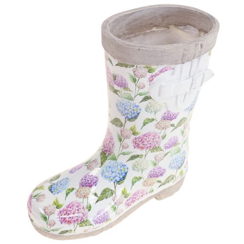 Floristik24 Botas de goma macetero macetero aspecto cerámico H17.5cm