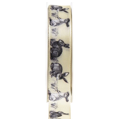 Floristik24 Cinta de regalo de Pascua cinta de seda Conejitos de Pascua 25mm 18m