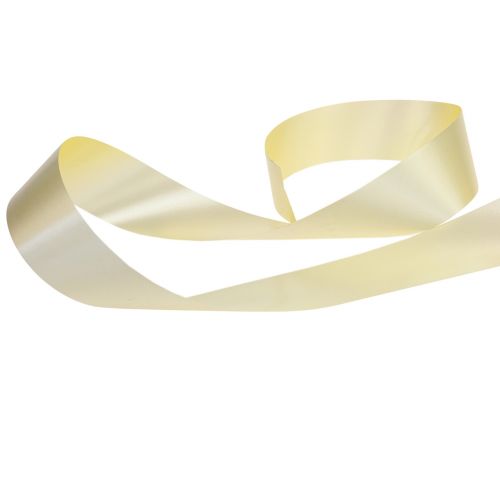 Artículo Cinta rizada cinta de regalo lazo cinta amarillo claro 50mm 100m
