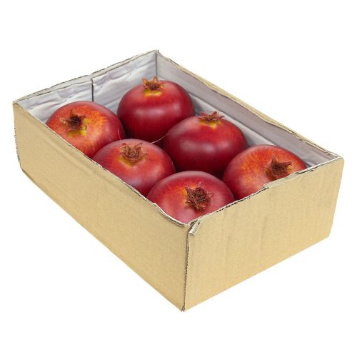 Floristik24 Granada deco fruta deco alimentos chupetes rojo 8cm 6pcs
