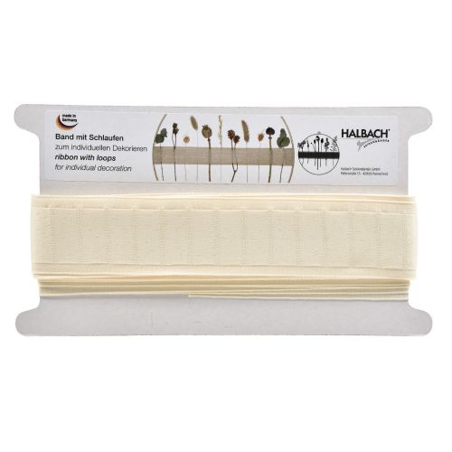 Artículo Cinta decorativa bucles de cinta crema 40mm 6m