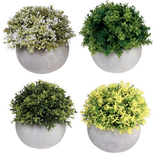 Floristik24 Plantas artificiales Boj artificial 12,5cm×Ø12cm 4ud