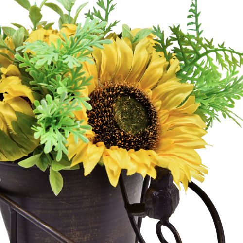 Floristik24 Carretilla con arreglo floral artificial girasol 30cm