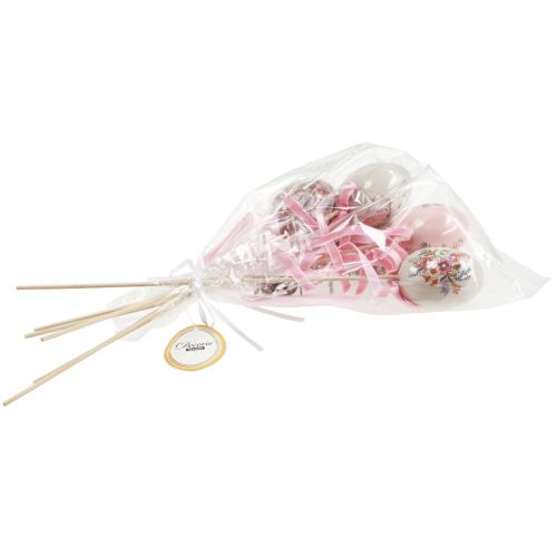 Floristik24 Plug floral huevos de Pascua en palo con motivos 4×5,5cm 6uds
