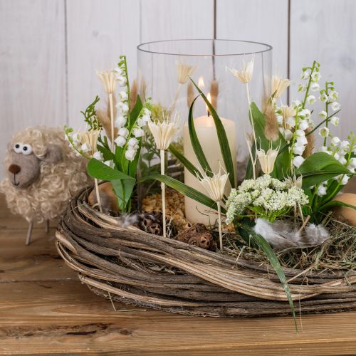 Floristik24 Campanilla de invierno con bola de hierba 24cm