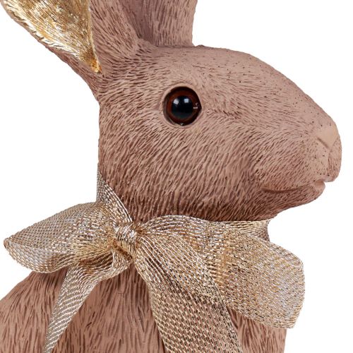 Floristik24 Conejito de Pascua decoración conejito con lazo decoración marrón Pascua 35cm
