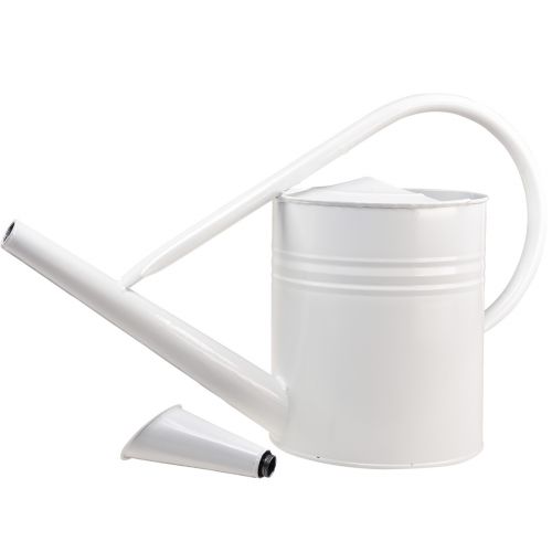 Floristik24 Regadera decorativa lata decorativa de metal blanco 67cm 1 pieza