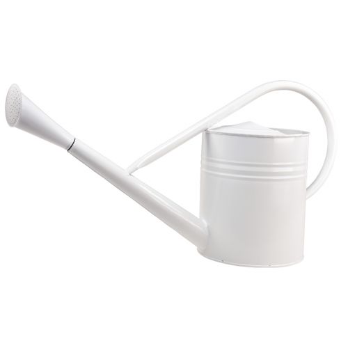 Floristik24 Regadera decorativa lata decorativa de metal blanco 67cm 1 pieza