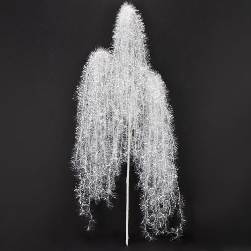 Rama artificial de invierno en color blanco con aspecto nevado y escarchado, 70 cm. comprar | Floristik24.es