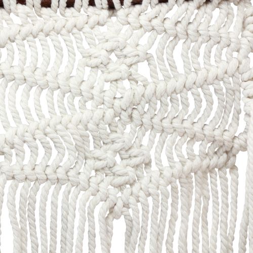 Artículo Colgante de pared macramé boho decoración de pared crema 18,5×48cm