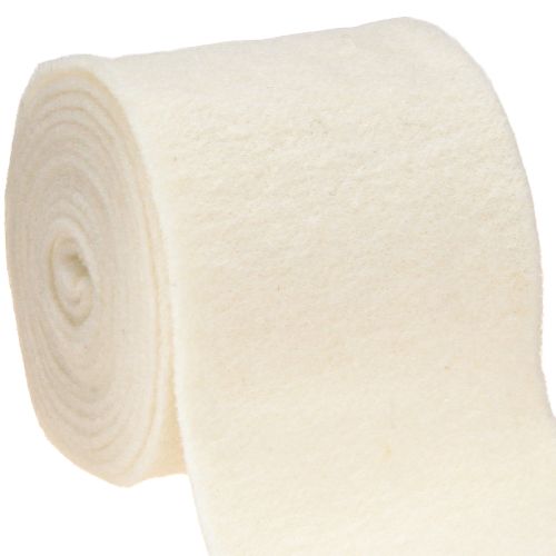 Cinta de fieltro 15cm x 5m blanca
