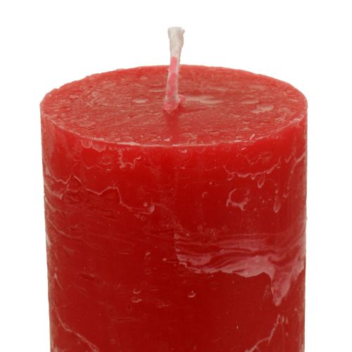 Artículo Velas rojas velas grandes de palo color liso 50x300mm 4 piezas