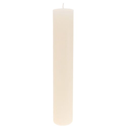 Floristik24 Velas grandes Velas de colores crema 50x300mm 4uds