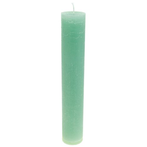 Velas verdes, velas grandes de un solo color, 50x300 mm, 4 piezas