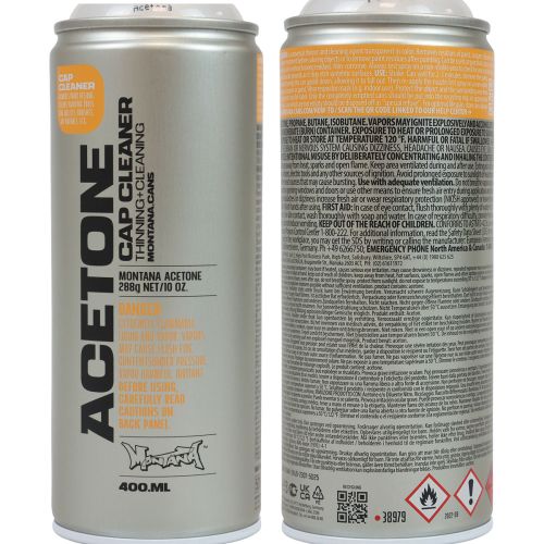 Artículo Limpiador spray acetona + diluyente Montana Cap Cleaner 400ml