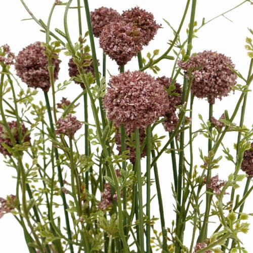 Artículo Artificial Craspedia Violet Drumstick Flores Artificiales 3pcs