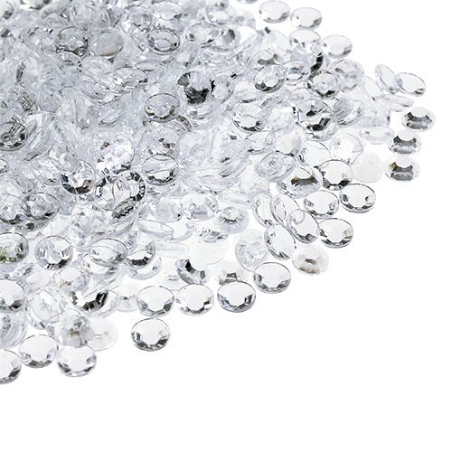 Floristik24 Diamantes acrílicos Ø4mm transparente 110g