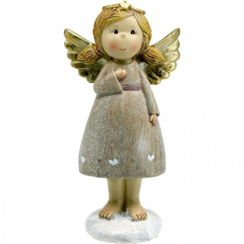Floristik24 Decoración de adviento, ángel de la guarda, ángel de Navidad, figura de ángel H24cm