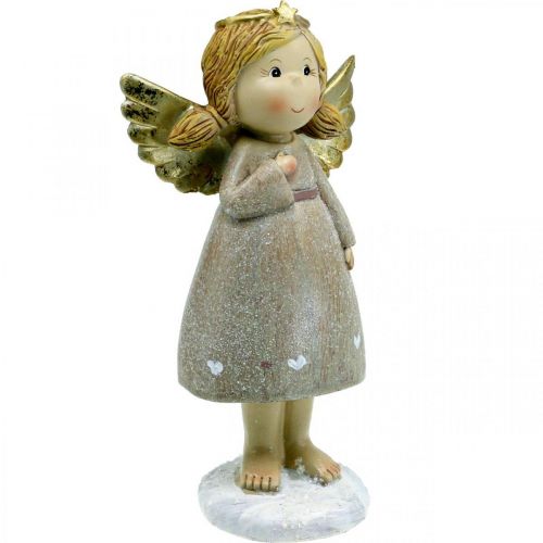 Floristik24 Decoración de adviento, ángel de la guarda, ángel de Navidad, figura de ángel H24cm